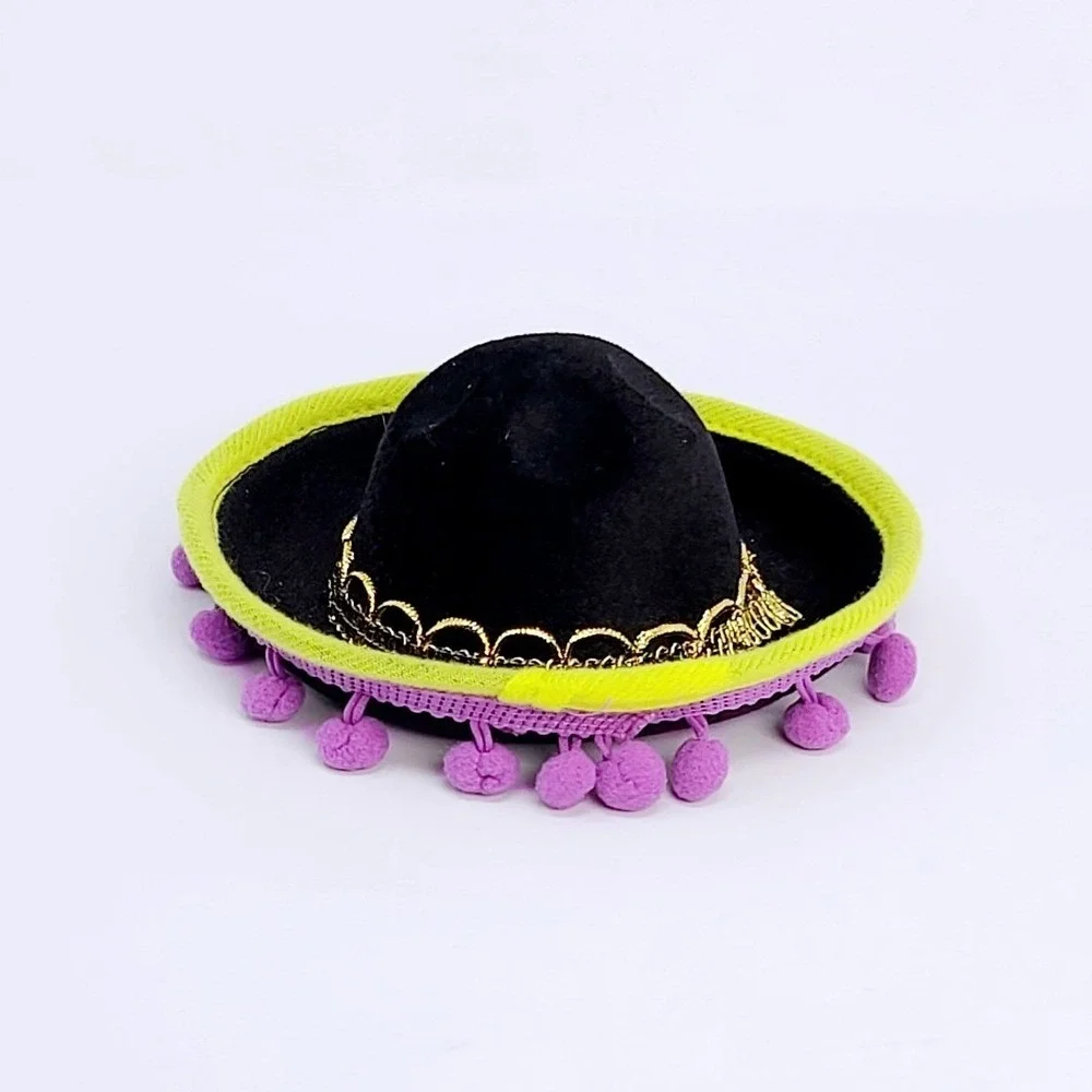 Mini Black Sombrero Hat Fiesta Costume Photo Prop 6